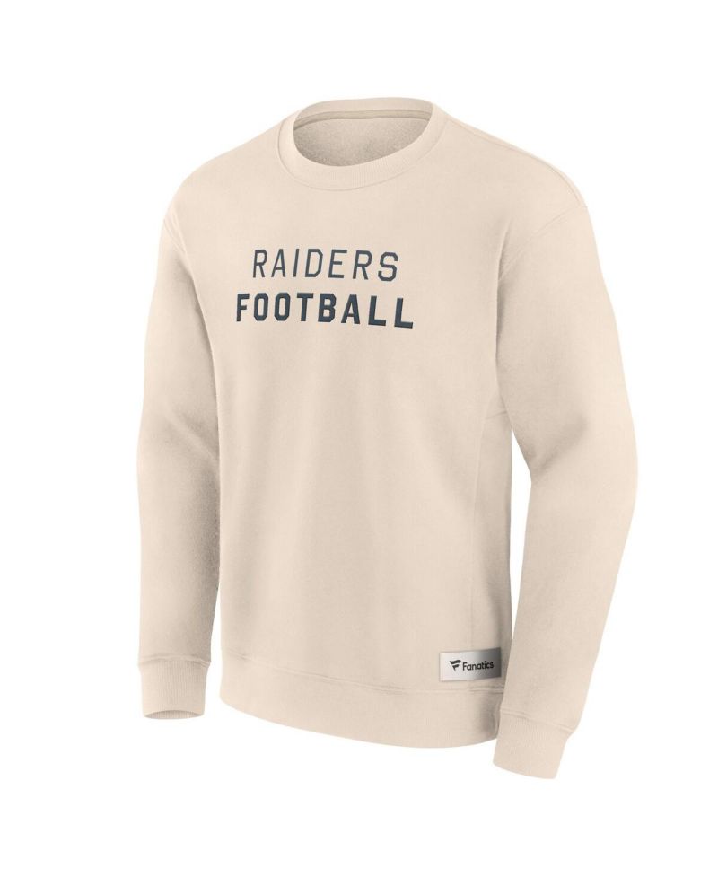 Men's Cream Las Vegas Raiders Elements Future Ground Lettering Pullover Sweatshirt
