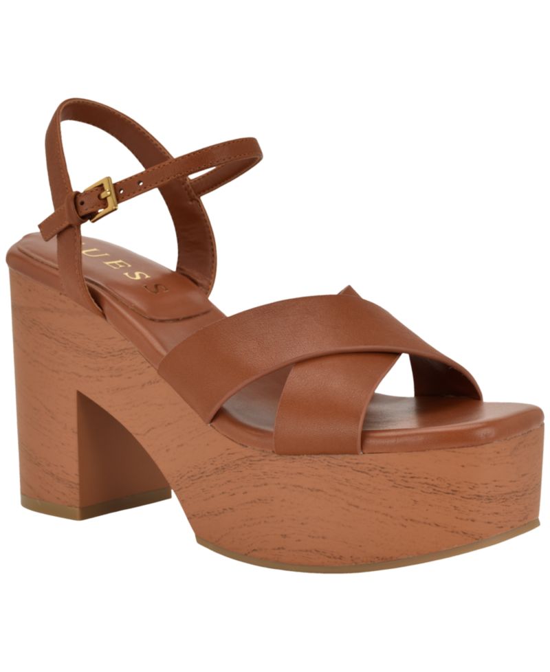 Women's Qeelin Criss-Cross High Block Heel Platform Sandals
