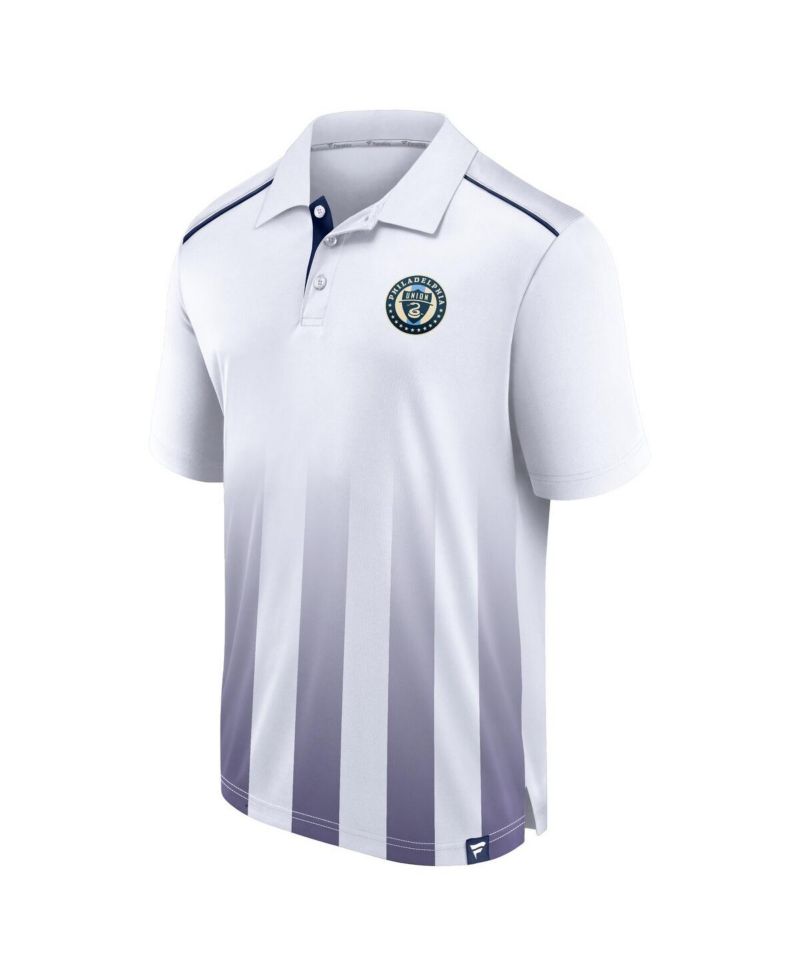 Men's White Philadelphia Union Line Up Fade Polo