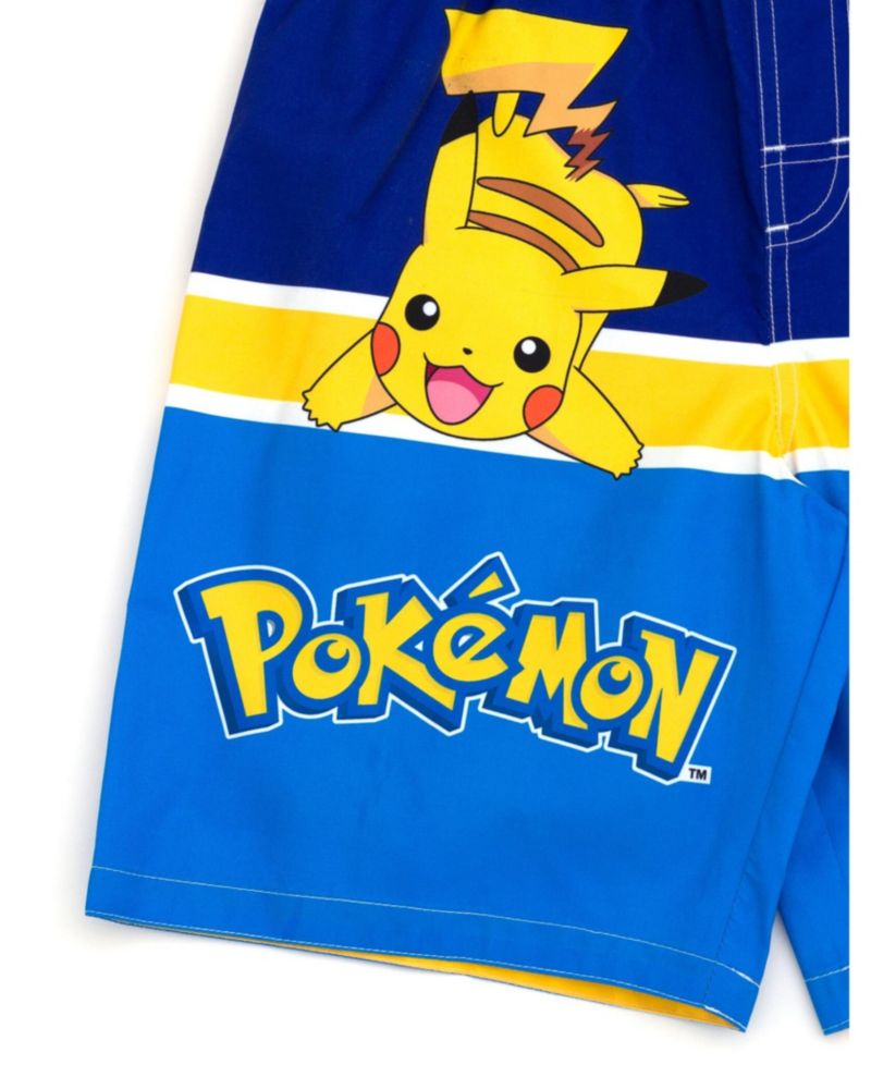 Boys Pikachu Compression UPF 50+ Swim Trunks Bathing Suit