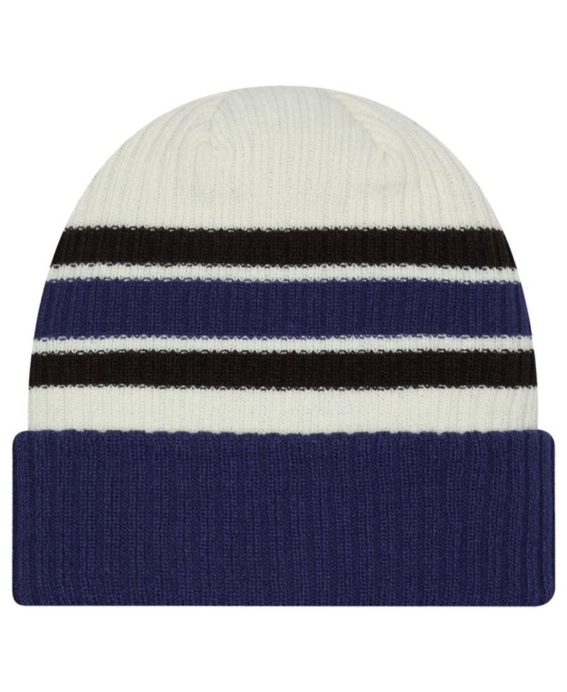 Men's Cream/Blue Tampa Bay Lightning Vintage Cuffed Knit Hat