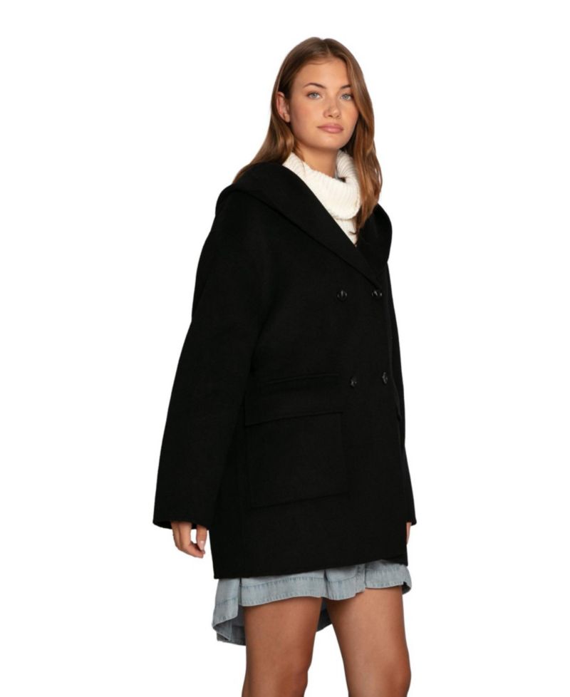 Women's Coastal Edit Hooded Wool Blend Coat