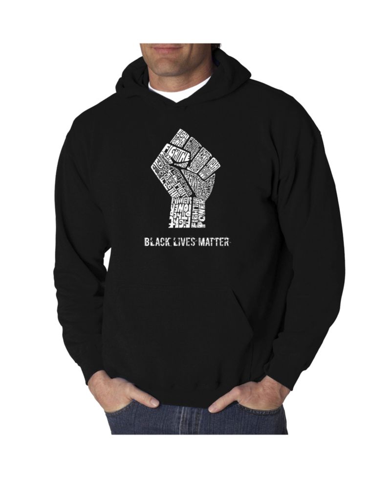 Men's Word Art Hooded Sweatshirt - Black Lives Matter