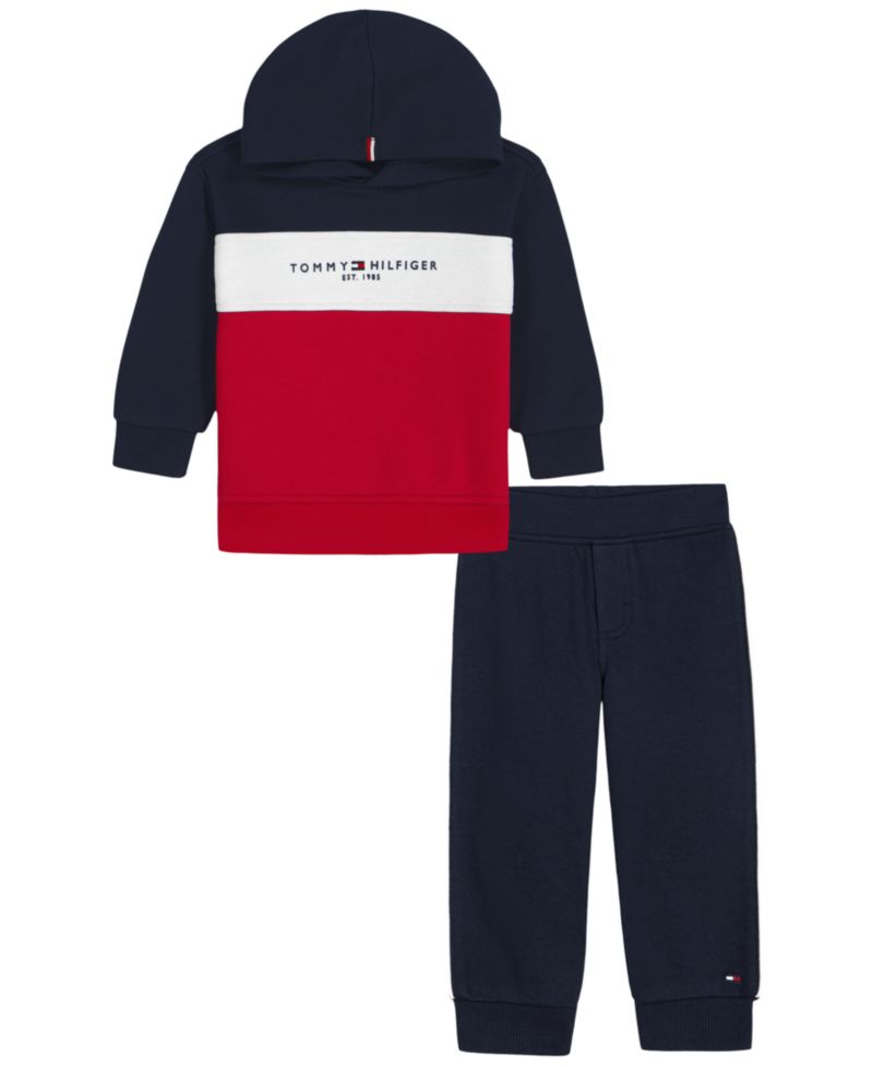 Baby Boys' Color-Blocked Logo Hoodie and Jogger Pants, 2-Piece Set