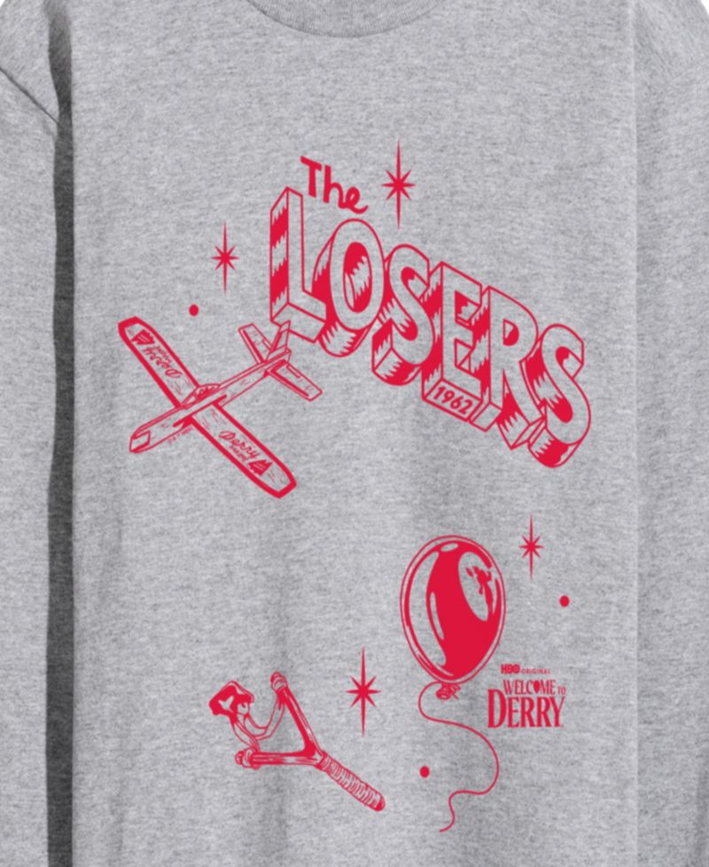 Men's Welcome to Derry The Losers Long-Sleeve Graphic T-Shirt