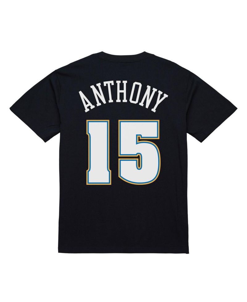 Men's Carmelo Anthony Black Denver Nuggets Rookie Photo Name & Number T-Shirt