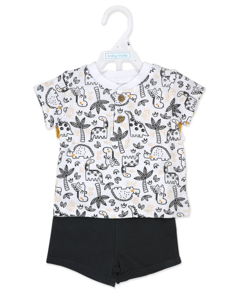 Baby Boys' Short-Sleeve T-Shirt, Bodysuit and Shorts, 3-Piece Set