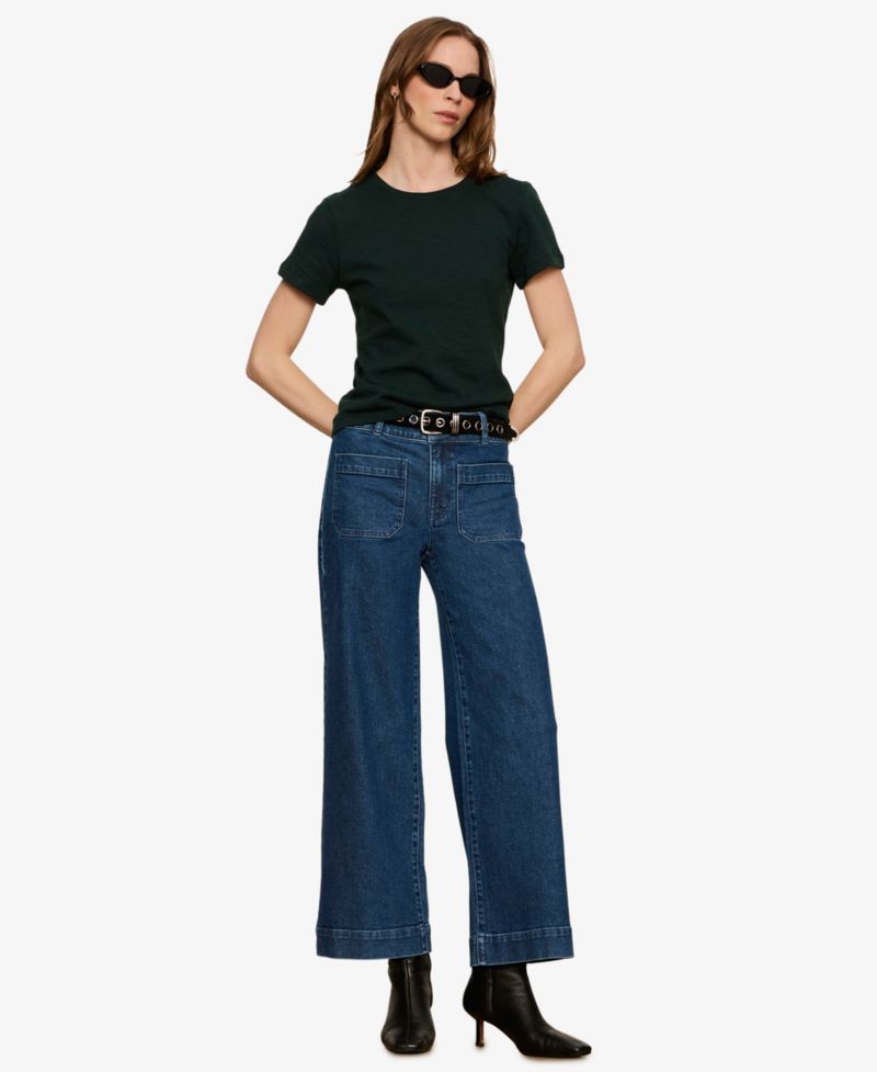 Petite Mid-Rise Wide-Leg Jeans