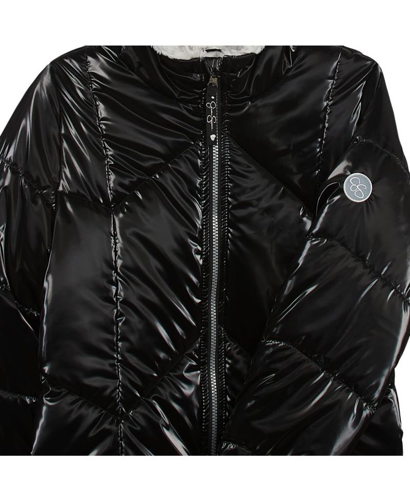 Girls 7-16 Reflective Shine Fashion Puffer Jacket