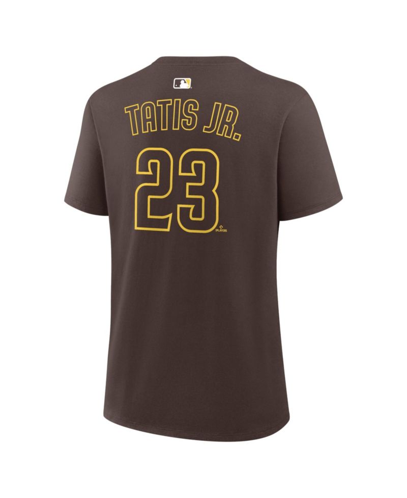 Women's Fernando Tatis Jr. Brown San Diego Padres Name & Number T-Shirt