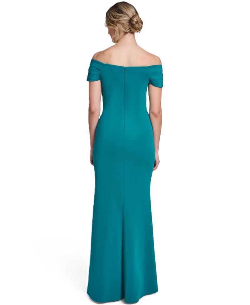 Women's Off-The-Shoulder Side Tuck Gown