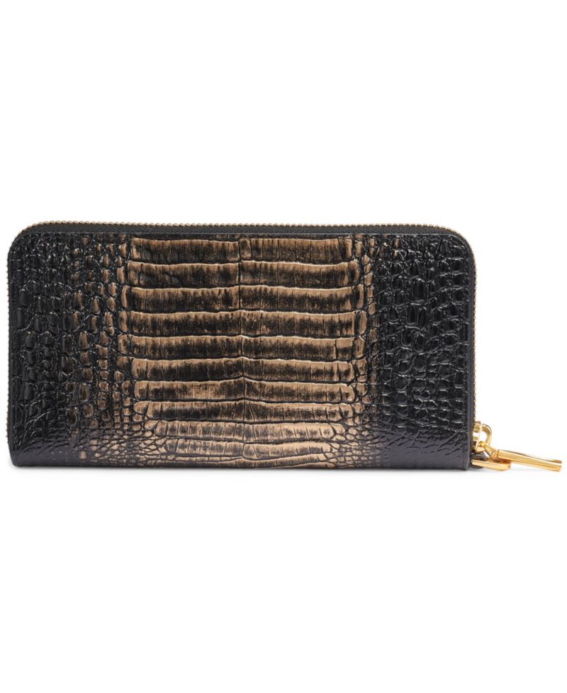 Zip Around Continental Leather Wallet