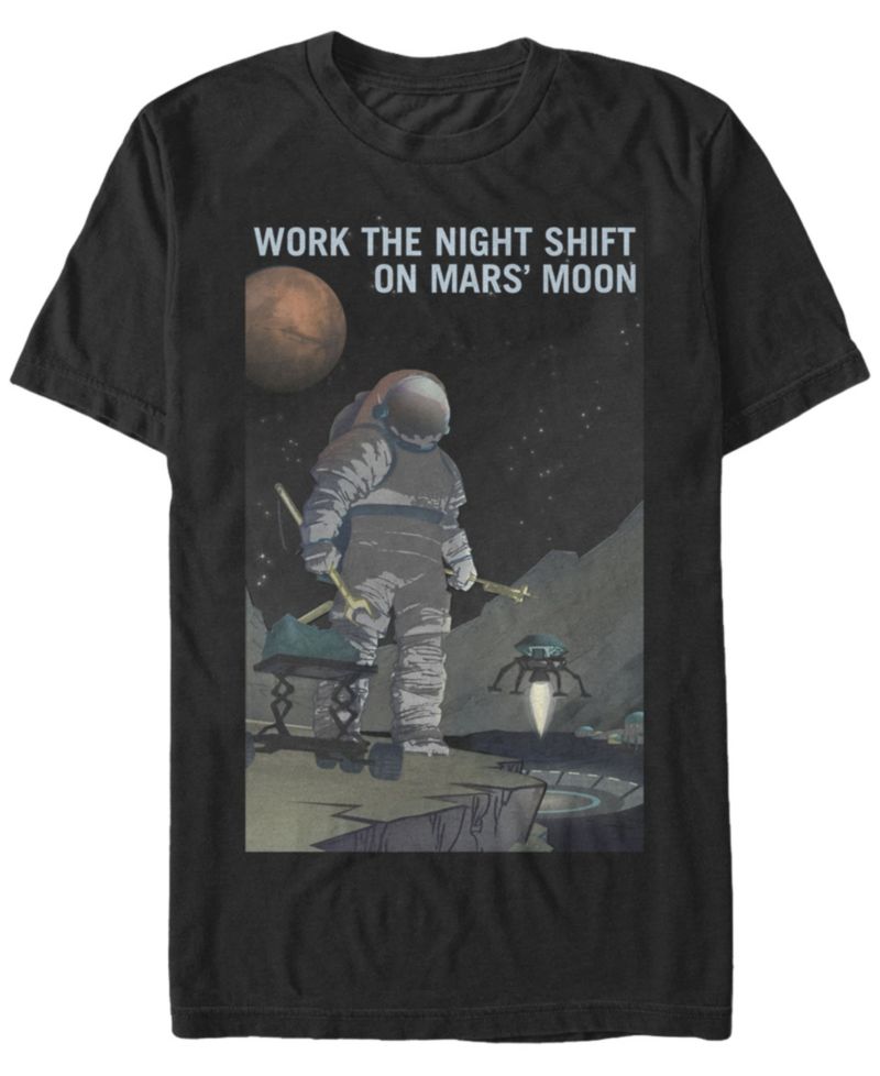 NASA Men's Mars Work The Night Shift Short Sleeve T-Shirt