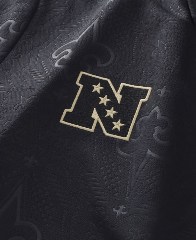 Big Boys and Girls Black New Orleans Saints Football x Football Collared Fan Jersey