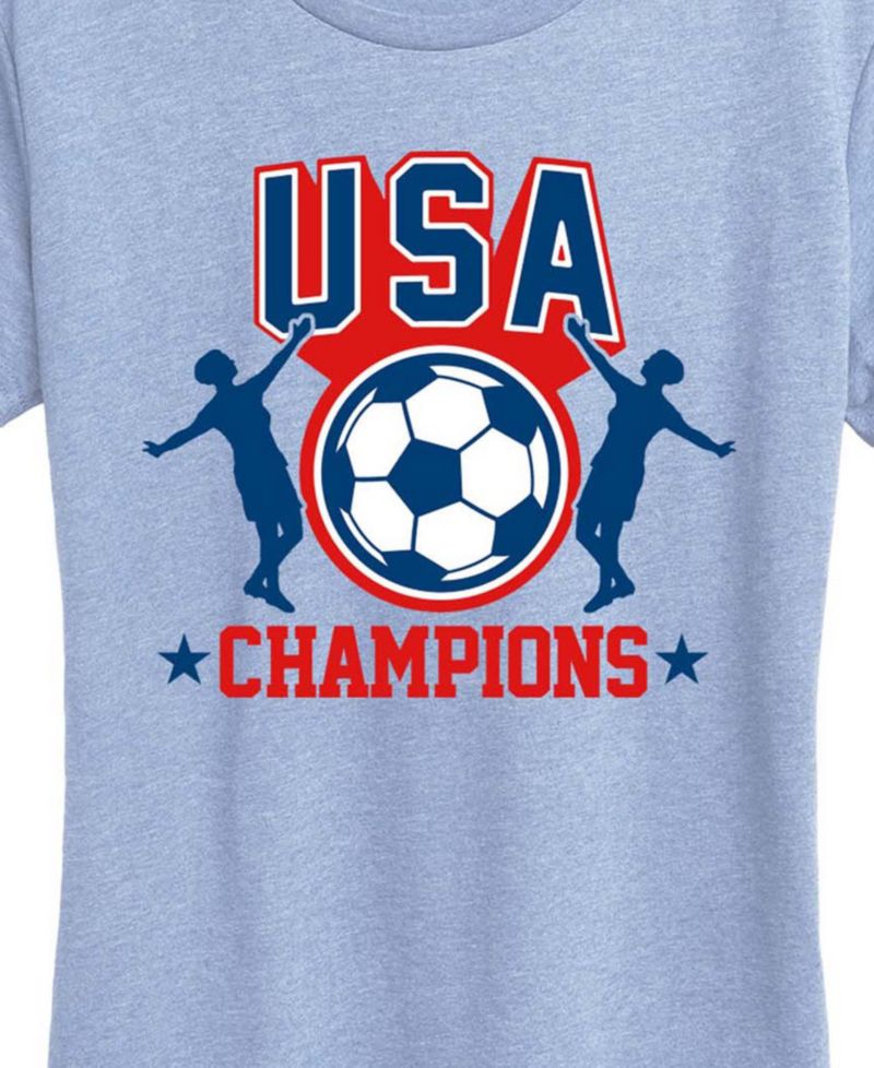 Plus Size USA Soccer Champions Graphic T-Shirt
