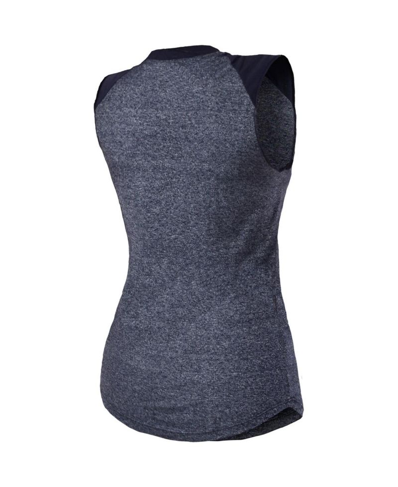 Threads Women's Navy Cleveland Indians Tri-Blend Raglan Muscle Tank Top
