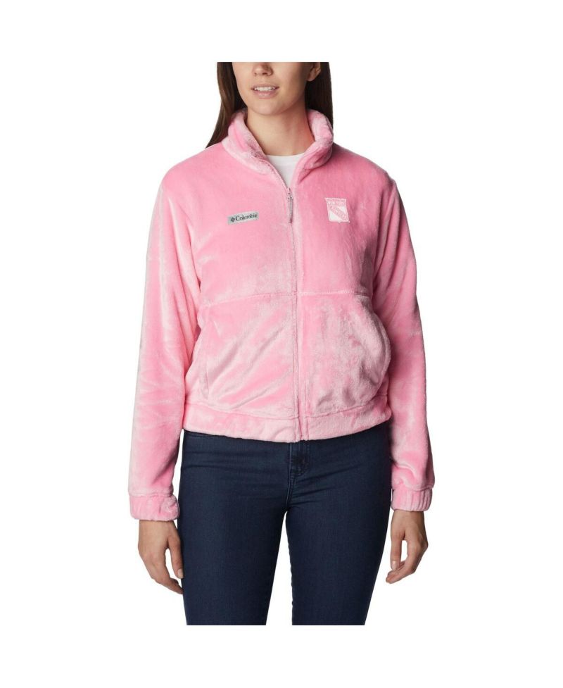 Women's Pink New York Rangers Fire Side Full-Zip Jacket