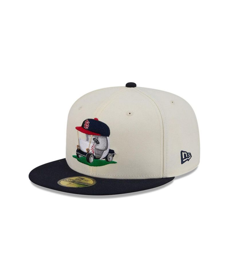 Men's Cream/Navy St. Louis Cardinals Bullpen Cart 59FIFTY Fitted Hat