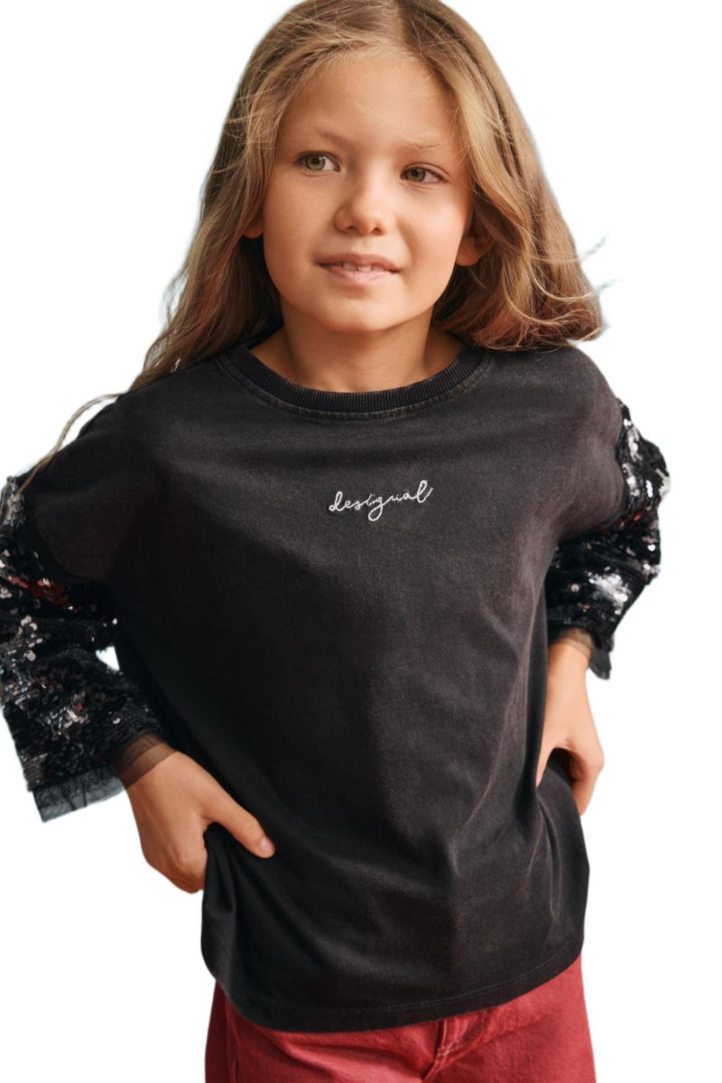 Girls Girls's 3/4 Sleeve Star T-Shirt