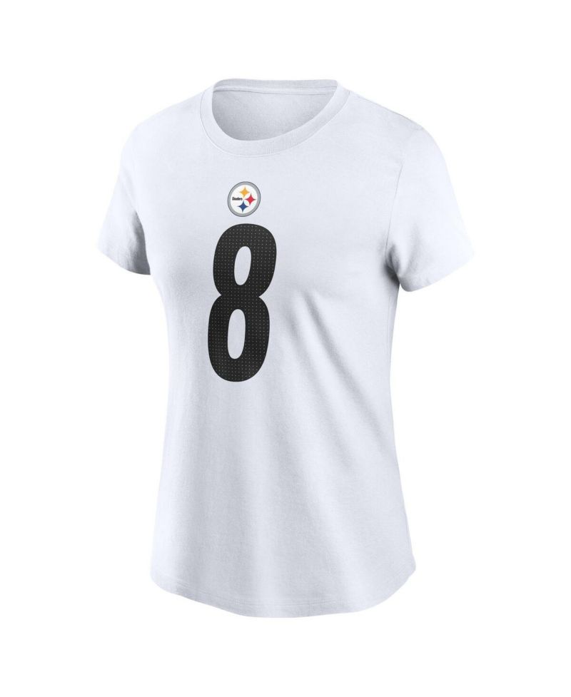 Women's Aaron Rodgers White Pittsburgh Steelers Name & Number T-Shirt
