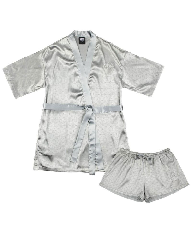 Women's Silver Star Wars Rebel Robe Shorts Pajama Set