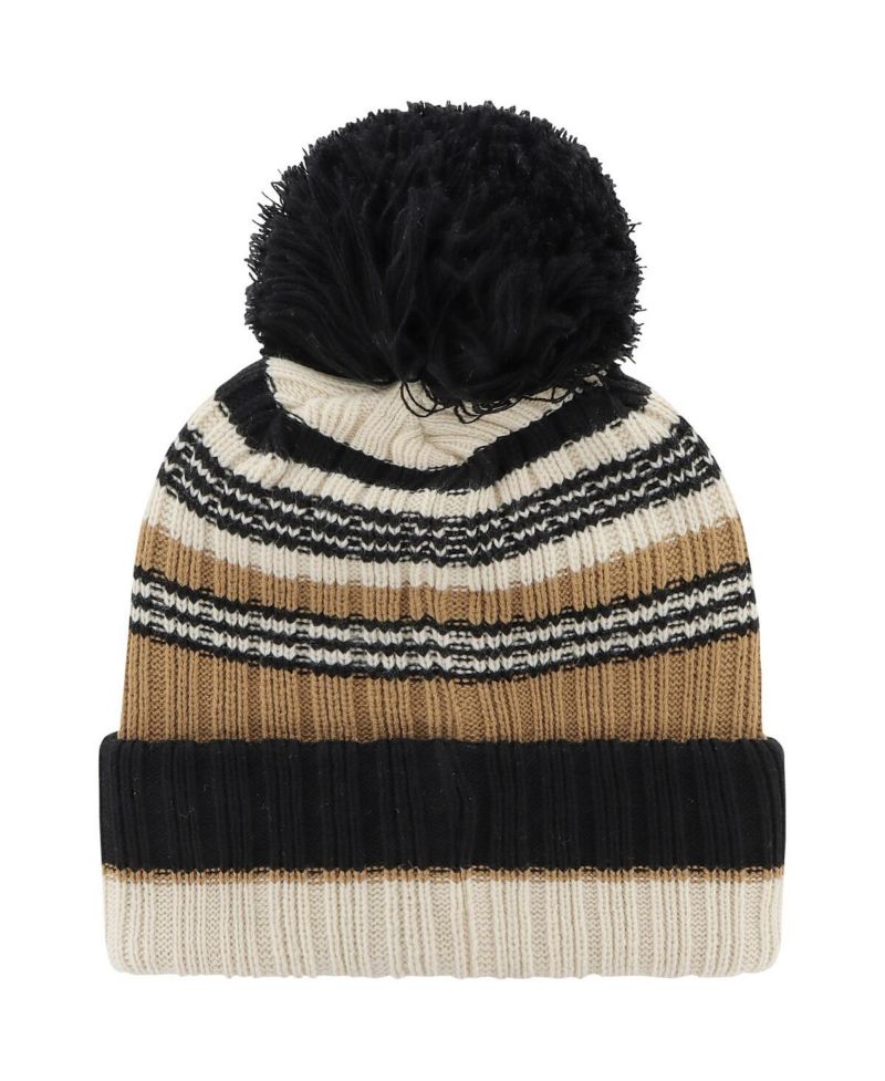Women's Khaki Kentucky Wildcats Barista Cuffed Knit Hat with Pom