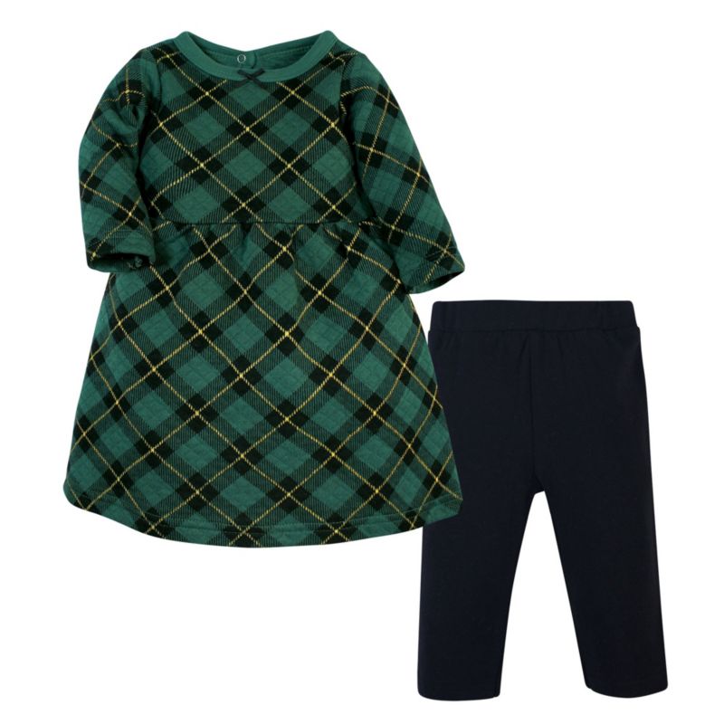 Baby Girls Hudson Quilted Cotton Dress and Leggings