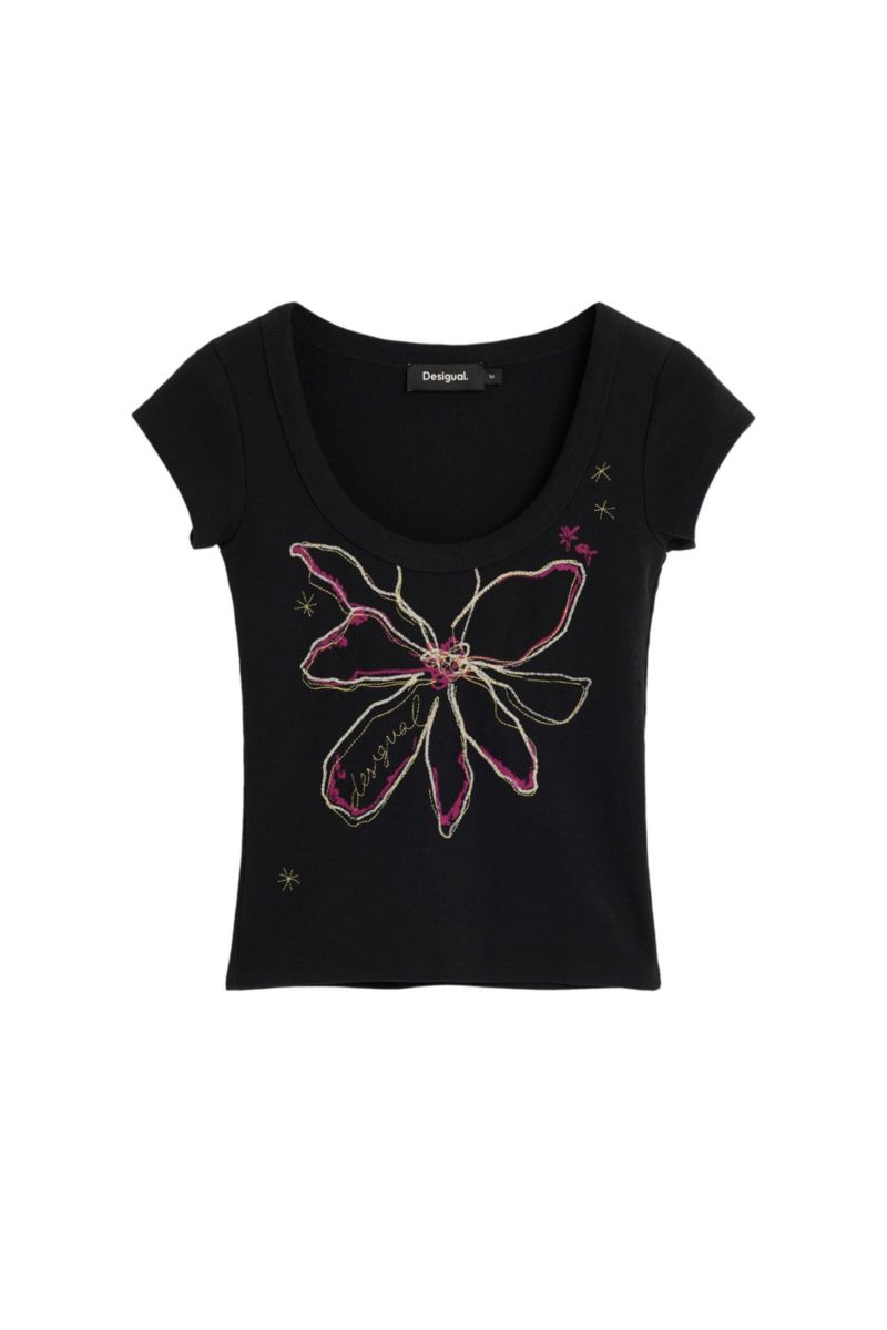 Women's Fitted flower t-shirt