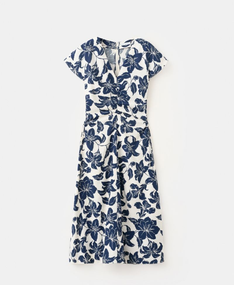 Women's Ruched Sides Floral Dress