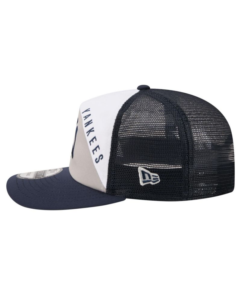 Men's White/Navy New York Yankees Retro Cut 19TWENTY Adjustable Trucker Hat