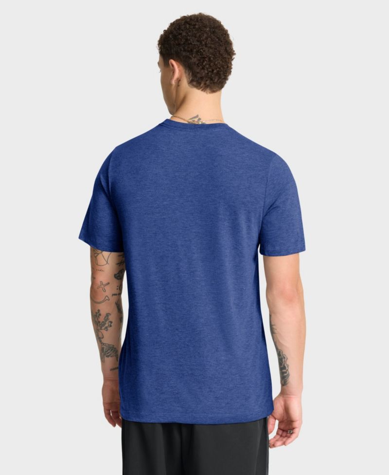 Men's Heather Royal Chicago Cubs Stacked Tri-Blend T-Shirt