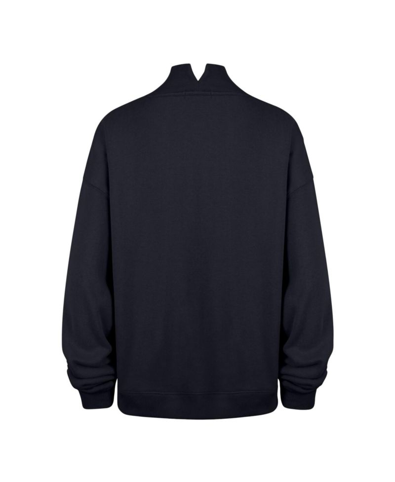 47 Brand Women's Navy Chicago Bears Oversized Vantage Mock Neck Sweatshirt