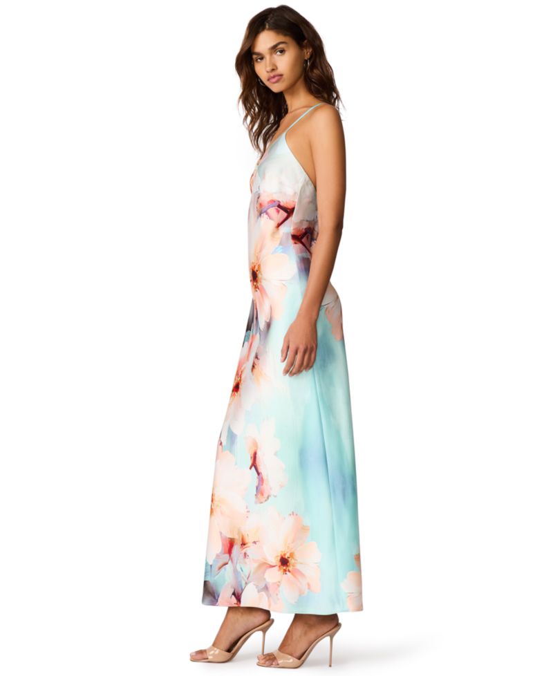 Gilette Floral Print Slip Dress