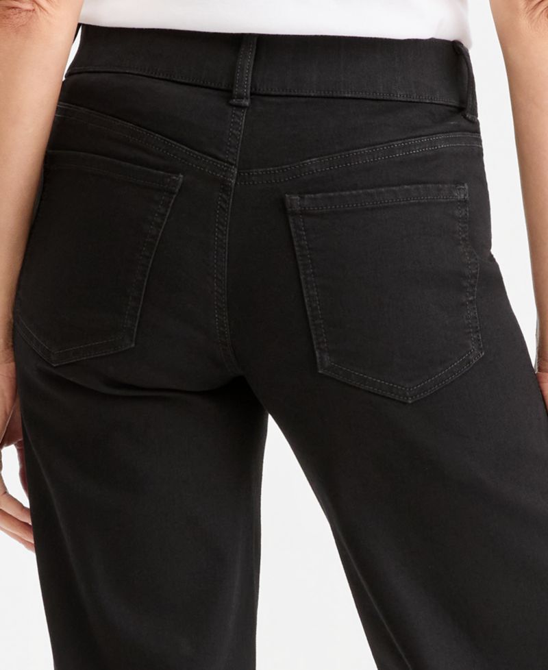Petite Pull-On Shaping High-Rise Wide-Leg Jeans