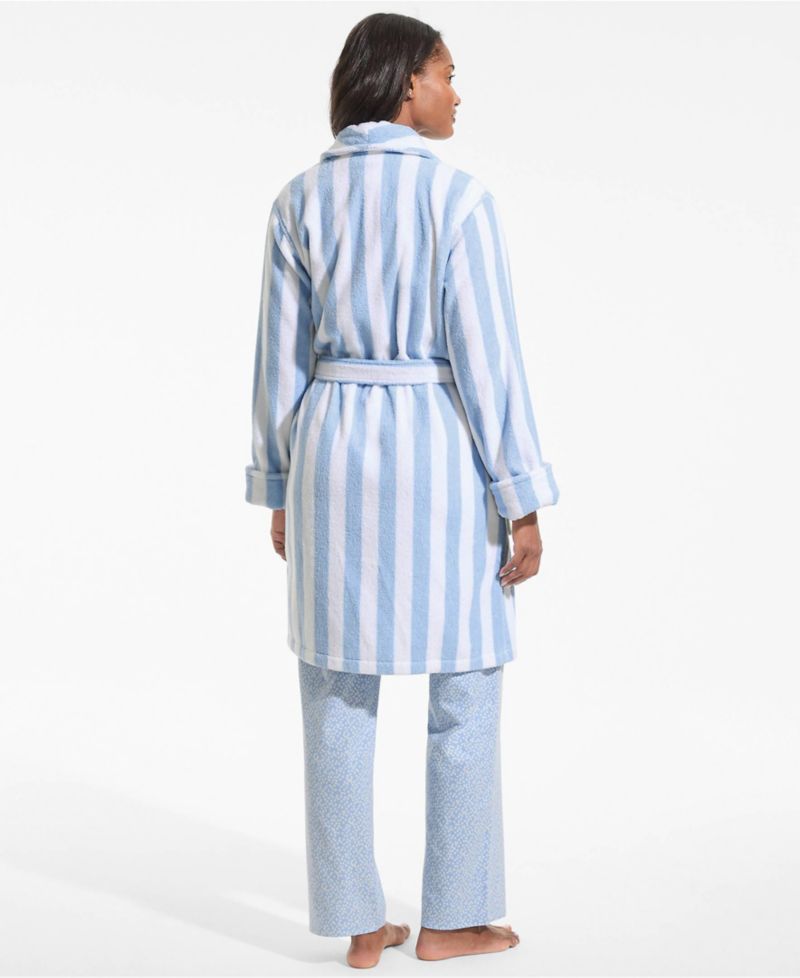 Women's Soft Terry Long Sleeve Knee Length Robe