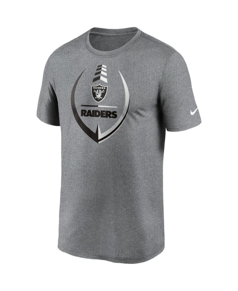 Men's Heathered Gray Las Vegas Raiders Icon Legend Performance T-shirt