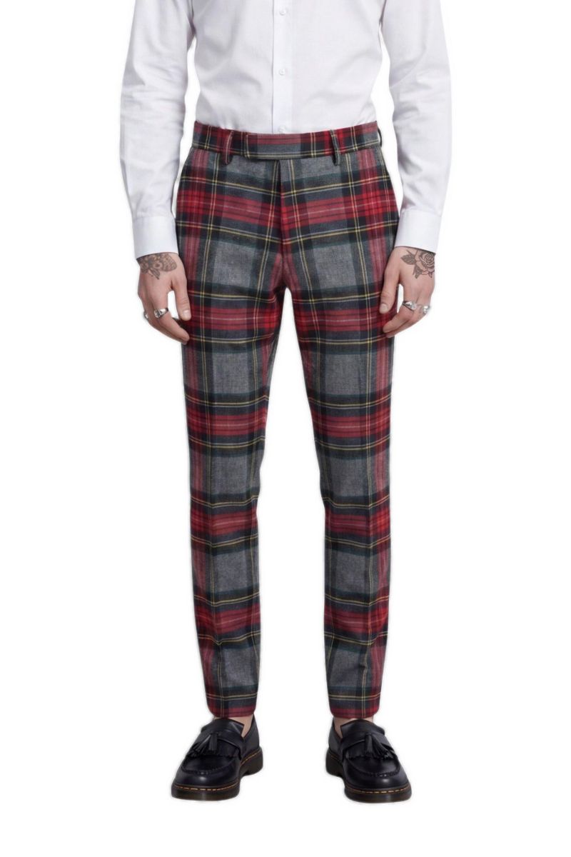 Men's Cardosi Slim-Fit Tuxedo Wool Suit Pants