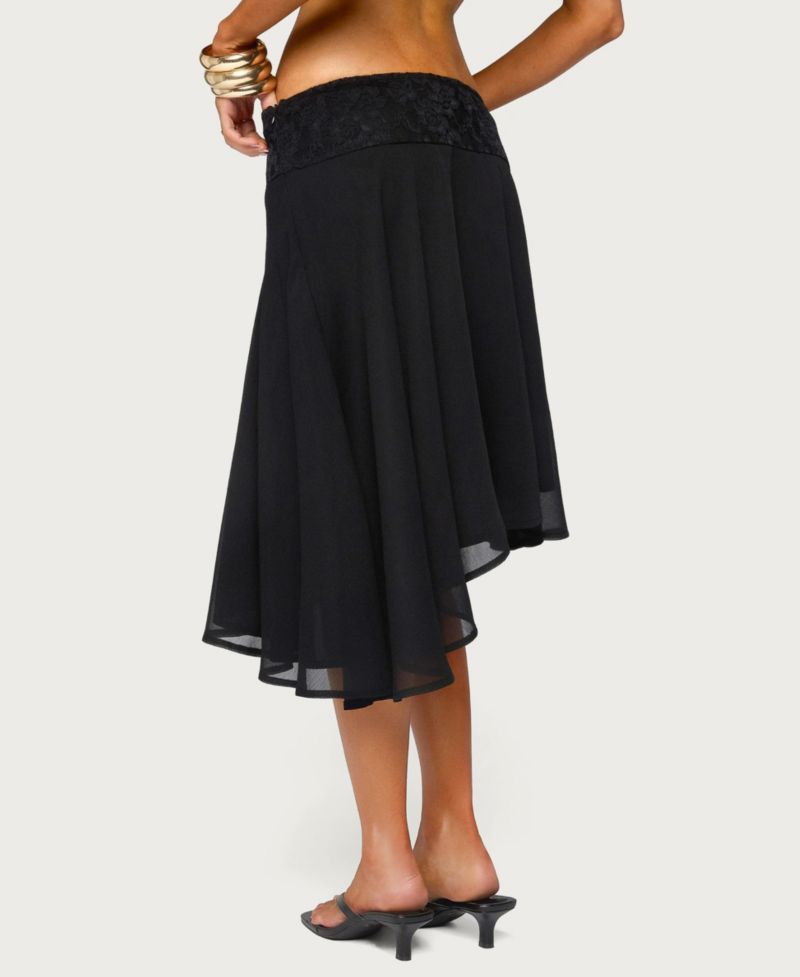 Women's Evia Lacey Asymmetric Midi Skirt