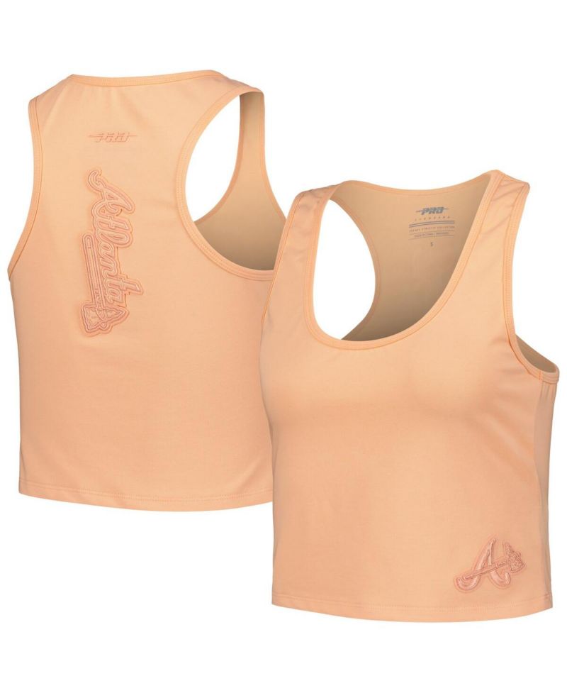 Women's Orange Atlanta Braves Neutral Fitted Racerback Tank Top