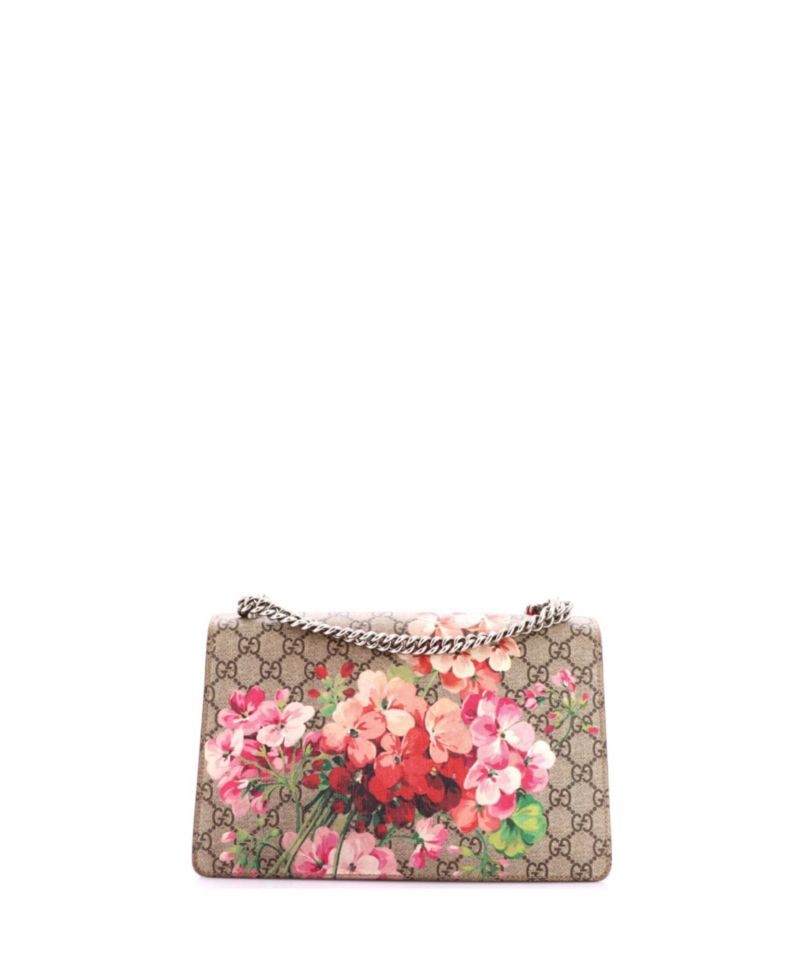Small Dionysus Bag Blooms Print GG Coated Canvas