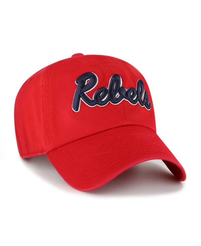 Men's Red Ole Miss Rebels Clean Up Adjustable Hat