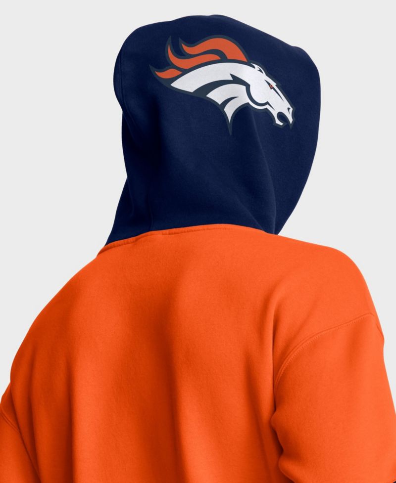 Men's Denver Broncos Relaxed-Fit Fleece Pullover Hoodie