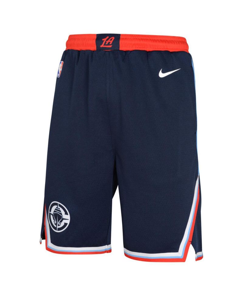 Big Boys and Girls Navy LA Clippers Icon Swingman Shorts