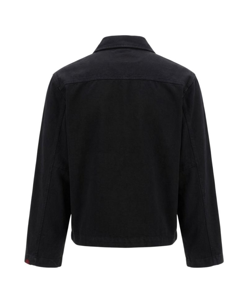 Men's Embroidered Contrast-Trim Zip-Front Jacket