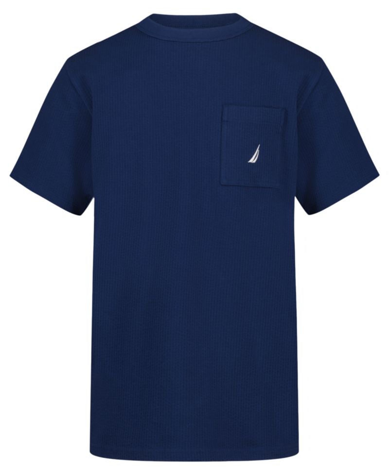 Boys 8-20 Solid Seersucker Knit Tee