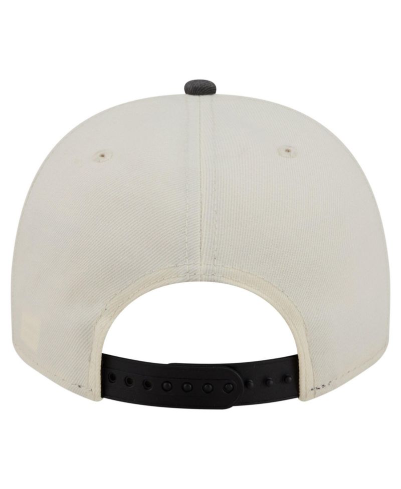 Men's Cream/Black Cincinnati Bengals Washed A-Frame 9FIFTY Snapback Hat