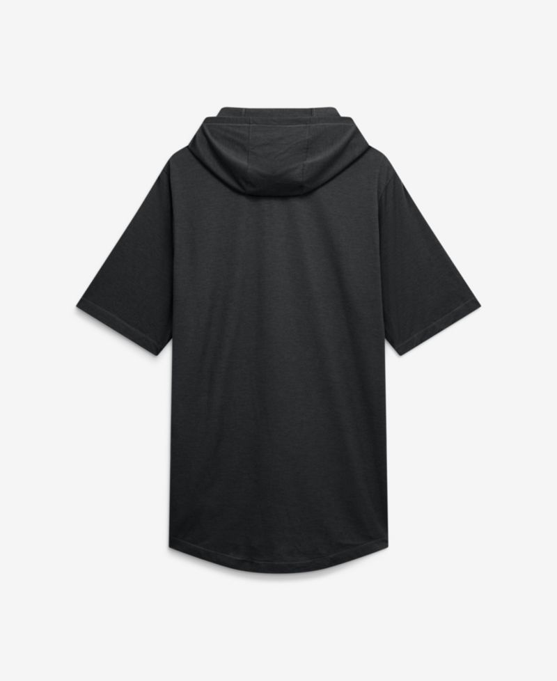Men's Black Baltimore Orioles Arched Wordmark Tri-Blend Hooded T-Shirt