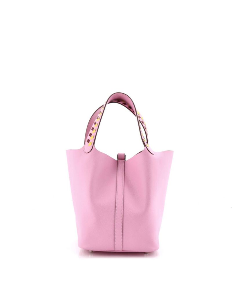 Pre-Owned Hermes MM Picotin Lock Bag Tressage Epsom