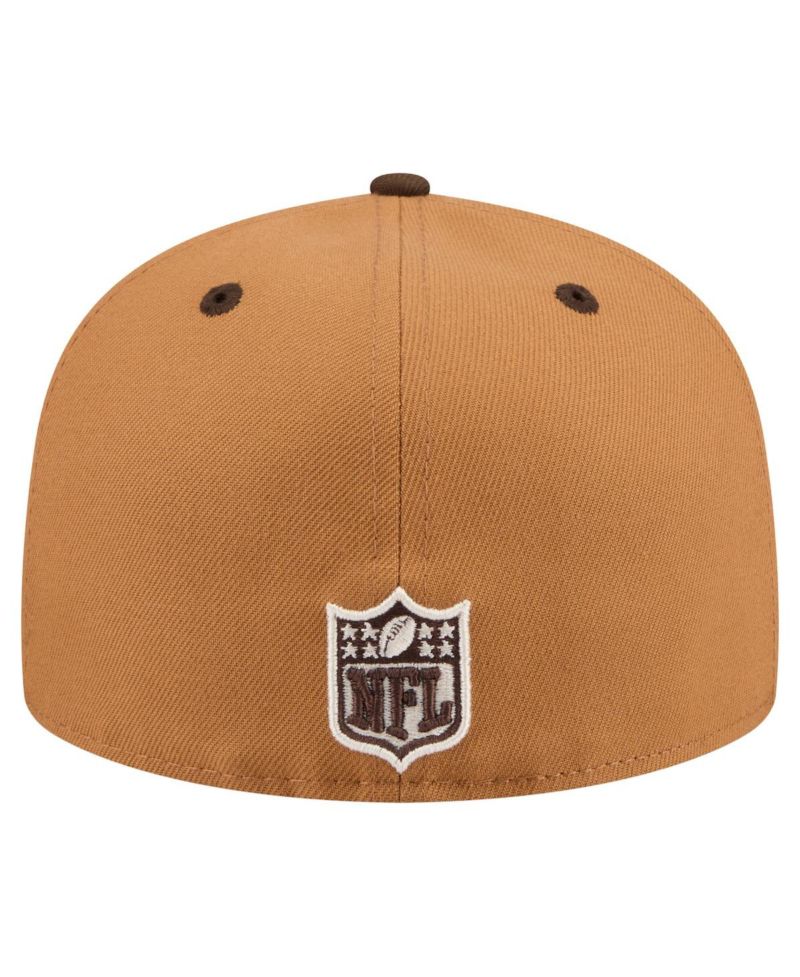 Men's Light Brown/Dark Brown Minnesota Vikings Two-Tone Walnut 59FIFTY Fitted Hat
