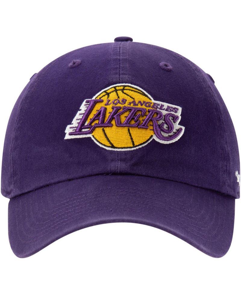 Men's Purple Los Angeles Lakers Core Logo Clean Up Adjustable Hat